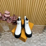 Louis Vuitton Women Ruby Flat Ankle Boots-White 1AB0GC – Image 5