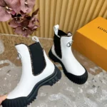 Louis Vuitton Women Ruby Flat Ankle Boots-White 1AB0GC – Image 10