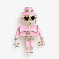 Chanel Women Brooch Metal Resin & Glass Pearls ABG223