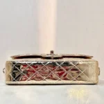 Chanel Women CC Flap Bag Star Coin Purse Mirror Calfskin Metallic Calfskin-Gold