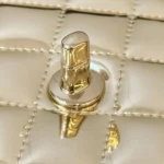 Chanel Women CC Flap Bag Star Coin Purse Mirror Calfskin Metallic Calfskin-Gold