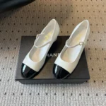 Chanel Women Mary Janes Lambskin Patent Calfskin & Imitation Pearls-White