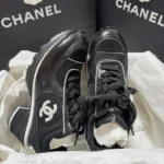 Chanel Women Sneakers Mixed Fibers Shiny Calfskin & Suede Calfskin-Black