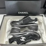 Chanel Women Sneakers Mixed Fibers Shiny Calfskin & Suede Calfskin-Black
