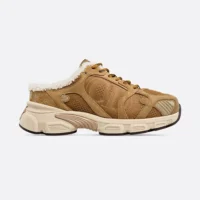 Dior Women DiorAlps Dior Chrono Sneaker Camel Mesh and Suede Calfskin