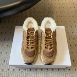 Dior Women DiorAlps Dior Chrono Sneaker Camel Mesh and Suede Calfskin