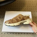 Dior Women DiorAlps Dior Chrono Sneaker Camel Mesh and Suede Calfskin