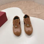 Gucci Unisex Shift Sneaker Brown Fabric 857963AAF1Z