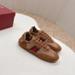 Gucci Unisex Shift Sneaker Brown Fabric 857963AAF1Z