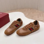 Gucci Unisex Shift Sneaker Brown Fabric 857963AAF1Z