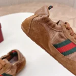 Gucci Unisex Shift Sneaker Brown Fabric 857963AAF1Z
