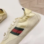 Gucci Unisex Shift Sneaker Light Yellow Fabric 857963AAF1Z