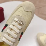 Gucci Unisex Shift Sneaker Light Yellow Fabric 857963AAF1Z