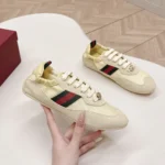 Gucci Unisex Shift Sneaker Light Yellow Fabric 857963AAF1Z