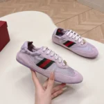 Gucci Unisex Shift Sneaker Lilac Fabric 857963AAF1Z - Imagen 4