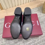 Gucci Women Ballet Flat With Half Horsebit Black Patent Leather