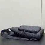 Louis Vuitton LV Unisex Duo Slingbag Black Calf Leather