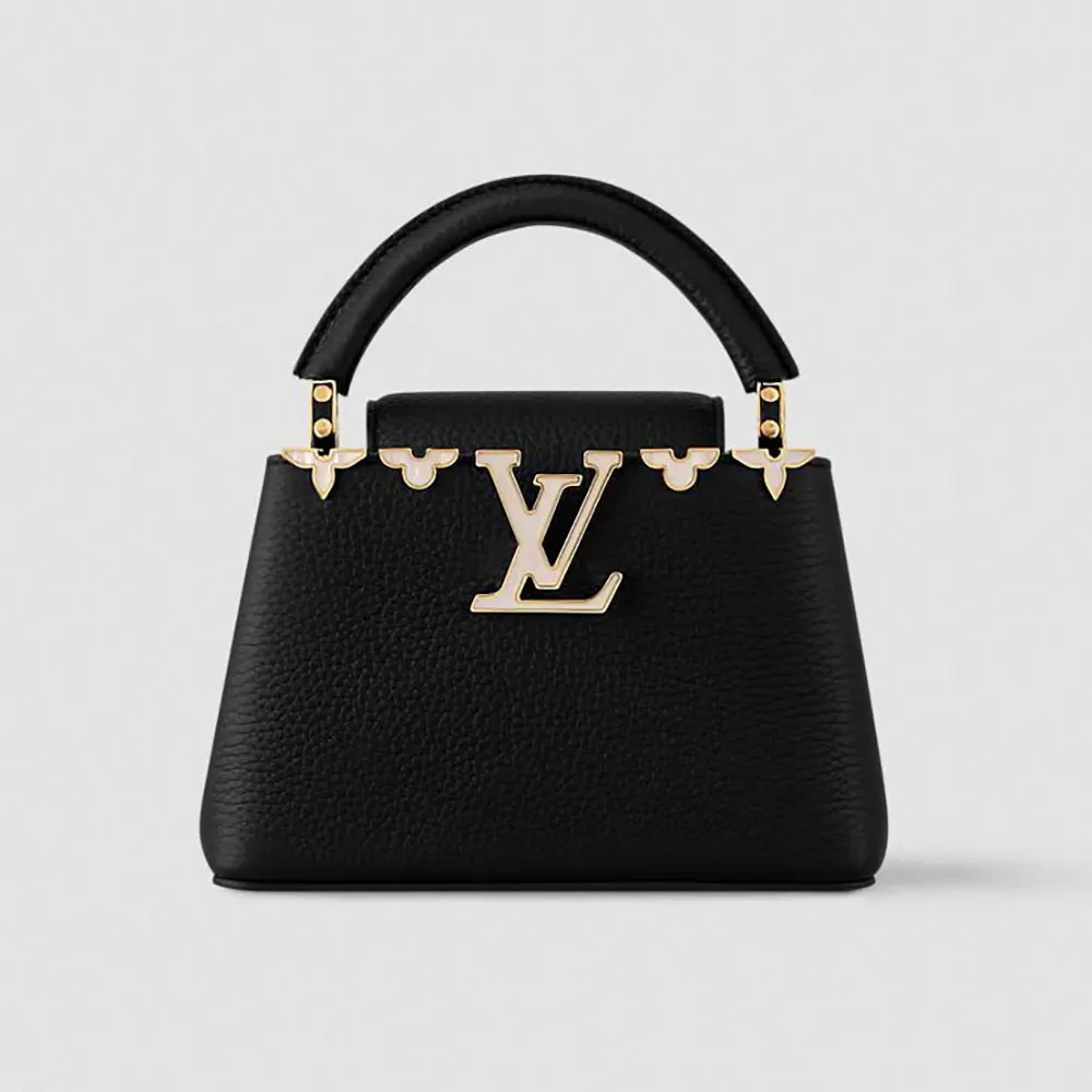 Louis Vuitton LV Women Capucines Mini Taurillon leather-Black M11342 (1) Louis Vuitton LV Women Capucines Mini Taurillon leather-Black M11342
