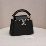 Louis Vuitton LV Women Capucines Mini Taurillon leather-Black M11342