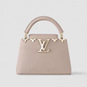 Louis Vuitton LV Women Capucines Mini Taurillon leather-Galet Gray M11341
