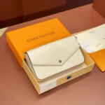 Louis Vuitton LV Women Pochette Félicie Monogram Empreinte-Beige M82363