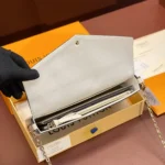 Louis Vuitton LV Women Pochette Félicie Monogram Empreinte-Beige M82363