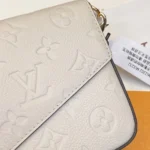 Louis Vuitton LV Women Pochette Félicie Monogram Empreinte-Beige M82363