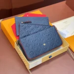 Louis Vuitton LV Women Pochette Félicie Monogram Empreinte-Navy