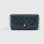 Louis Vuitton LV Women Pochette Félicie Monogram Empreinte-Navy M27048