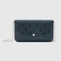 Louis Vuitton LV Women Pochette Félicie Monogram Empreinte-Navy M27048