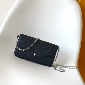 Louis Vuitton LV Women Pochette Félicie Monogram Empreinte-Navy M27048
