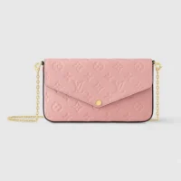Louis Vuitton LV Women Pochette Félicie Monogram Empreinte-Pink M82608