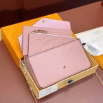 Louis Vuitton LV Women Pochette Félicie Monogram Empreinte-Pink M82608