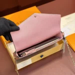 Louis Vuitton LV Women Pochette Félicie Monogram Empreinte-Pink M82608