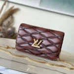 Louis Vuitton LV Women Wallet On Chain GO -14 Lambskin leather-Tan M13841