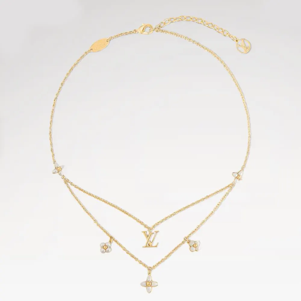 Louis Vuitton Women LV Floragram Necklace M00981 (1) Louis Vuitton Women LV Floragram Necklace M00981