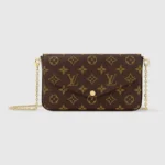 Louis Vuitton LV Women Pochette Félicie Monogram Coated Canvas-Brown M81896