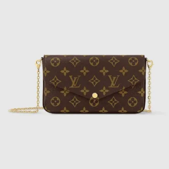 Louis Vuitton LV Women Pochette Félicie Monogram Coated Canvas-Brown M81896