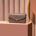 Louis Vuitton LV Women Pochette Félicie Monogram Coated Canvas-Brown M81896