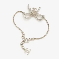 Chanel Women Bracelet Metal & Strass Silver Gold & Crystal ABG590