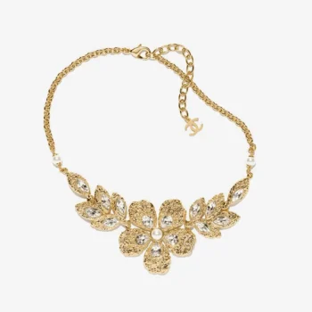 Chanel Women Choker Metal Resin Glass Pearls & Strass ABG616