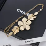 Chanel Women Choker Metal Resin Glass Pearls & Strass ABG616