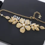 Chanel Women Choker Metal Resin Glass Pearls & Strass ABG616