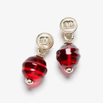 Chanel Women Clip-On Pendant Earrings Metal & Imitation Pearls ABG498B22812