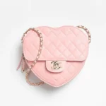 Chanel Women Heart Bag Lambskin Gold-Tone Metal-Light Pink AS5764