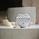 Chanel Women Heart Bag Metallic Lambskin Silver-Tone Metal AS5764