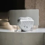 Chanel Women Heart Bag Metallic Lambskin Silver-Tone Metal AS5764