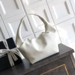 Chanel Women Hobo Handbag Calfskin Gold-Tone Metal-White AS5976