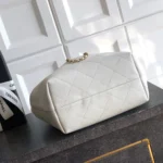 Chanel Women Hobo Handbag Calfskin Gold-Tone Metal-White AS5976