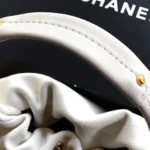 Chanel Women Hobo Handbag Calfskin Gold-Tone Metal-White AS5976